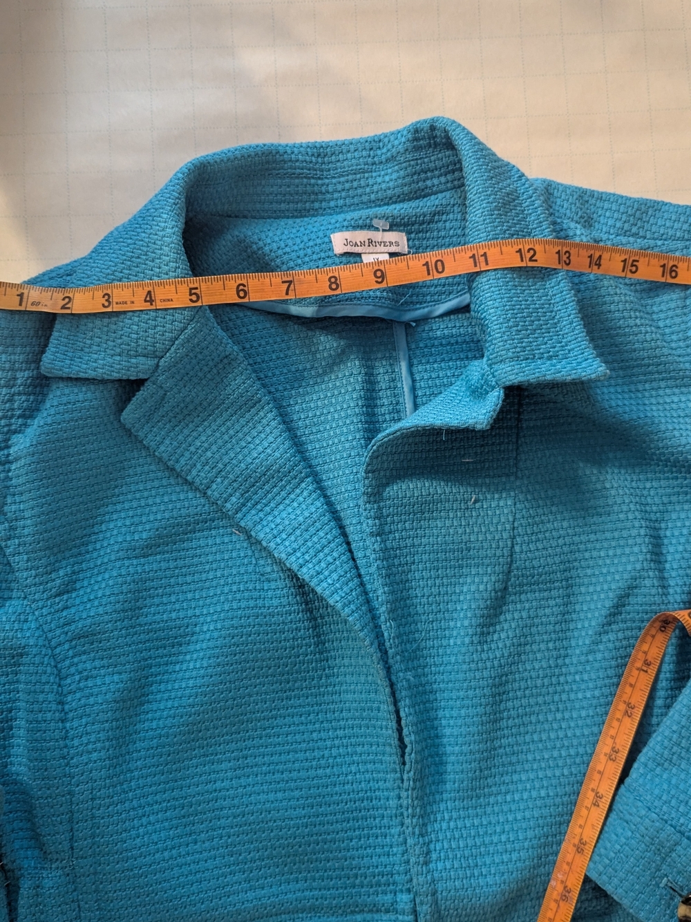 Joan Rivers Turquoise Textured Single-Button Blazer - Picture 5 of 5